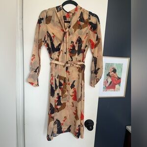 Horse Riding Vintage Dress